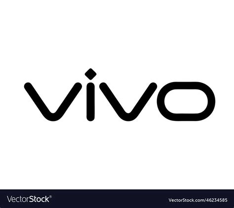 Vivo brand logo phone symbol name black design Vector Image