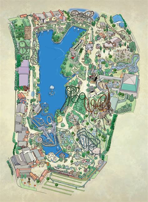 Parkmaps Parkplan Plattegrond Bobbejaanland Freizeitpark Welt De