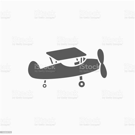 Vintage Airplane Icon Retro Airplane Vector Stock Illustration - Download Image Now - Aerospace ...