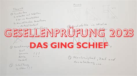 Gesellenpr Fung Das Ging Schief Youtube