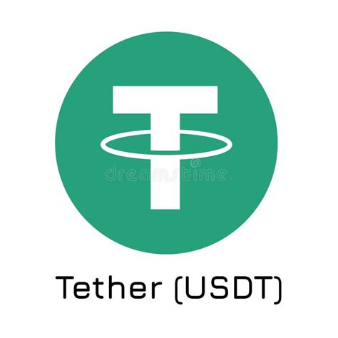 Tether USDT Blockchain Digital Money Cryptocurrency Vector Green White Logo Stock Vector ...