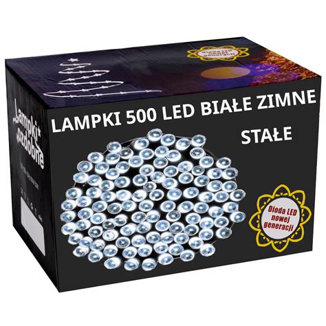 LAMPKI CHOINKOWE 500LED STAŁE ŚWIATŁO BIAŁE ZIMNE LEDART Cena