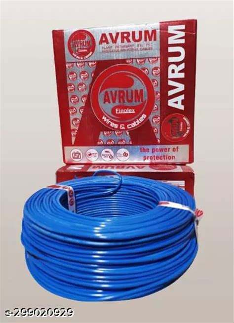 Avrum Double Insulated Pvc Full Gauge Pure Copper Wires And Cables Blue