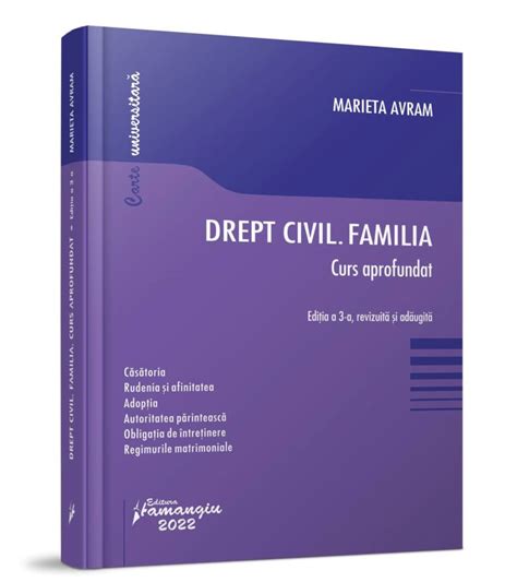 Drept civil Familia Ed 3 Marieta Avram Cărți juridice