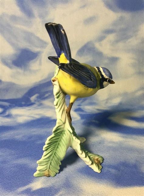 Beautiful Vintage Goebel Blue Titmouse Bird Figurine Tmk