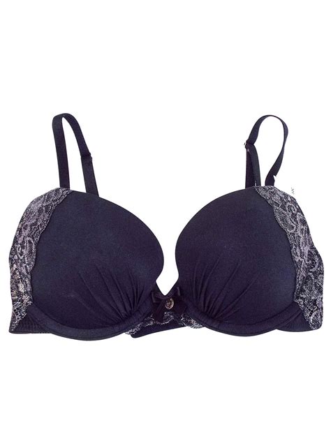 Boux Avenue Boux Avenue Black Metallic Lace Padded Plunge Bra Size 30 To 32 B C E