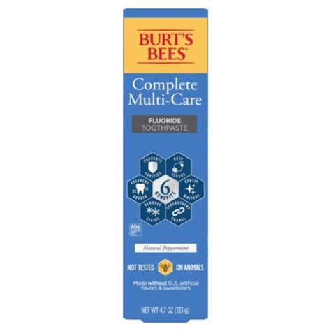 Burt S Bees Complete Multi Care Fluoride Toothpaste 4 7 Oz King Soopers