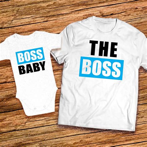 Boss baby Father Boss and Son Real Boss Onsie Matching Daddy | Etsy