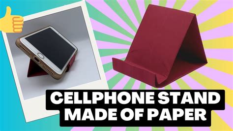 2 Minute How To Make Cellphone Stand Made Of Paper No Glue Mobile Holder Diy Origami Tutorial