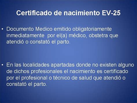 Certificado De Nacimiento Ev25 Gladys Zambrano Cie10 Producto