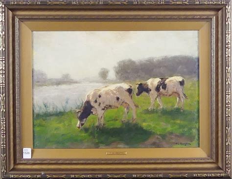 Fedor Van Kregten Cattle Grazing By A Meandering River MutualArt