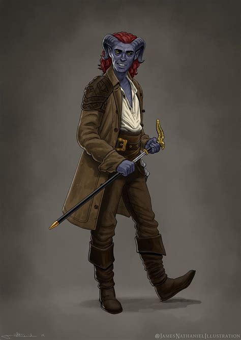 [oc] Dnd Character Commission Norrias Tiefling Rogue R