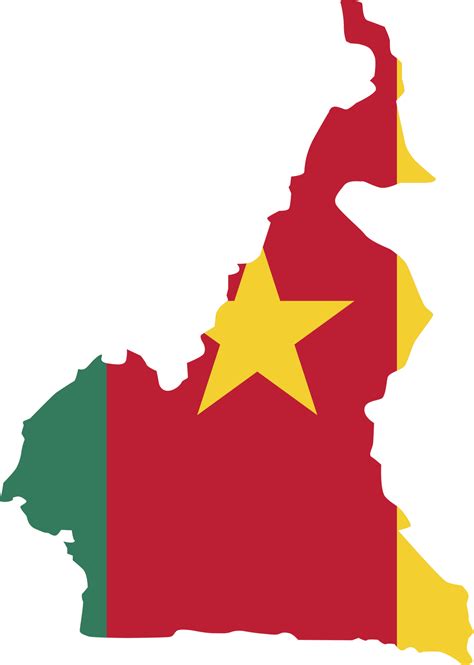 Cameroon Map City Color Of Country Flag Png