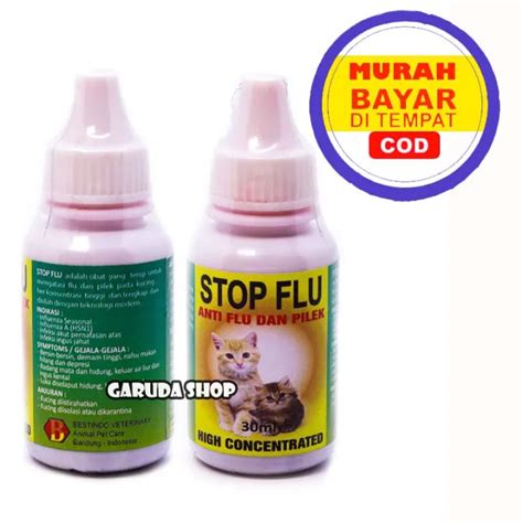 Obat Flu Kucing Pilek Bersin Ingusan Stop Flu Ml Lazada Indonesia