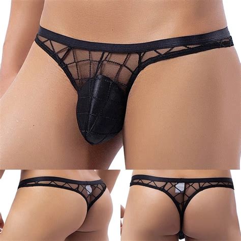 HOMMES DENTELLE STRING G String Slip Sissy Pochette Culotte Lingerie Bikini EUR 7 81 PicClick FR