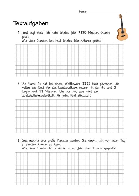 Schriftliche Multiplikation Arbeitsbl Tter Klasse Mit L Sungen Carl