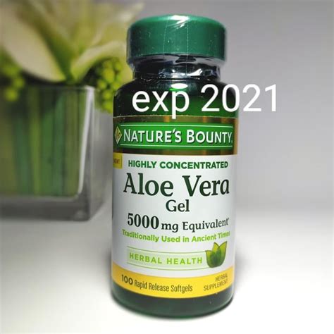 Jual Natures Bounty Aloe Vera Gel 5000 Mg 100 Rapid Release Softgels Di