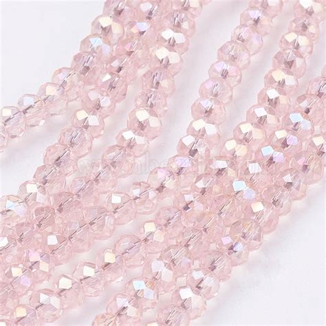 3mm Rose Nacré Rondelle Verre Perles X EGLA R048 2mm 31 Chapelets de