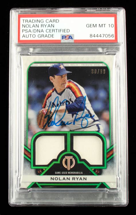 Nolan Ryan Tribute Dual Topps Slabbed Autographed And