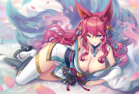 Cianyo Spirit Blossom Ahri Getting Her Pussy Filled At The Beach