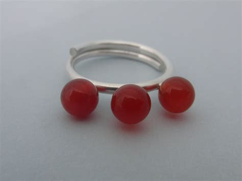 Red Carnelian Red Carnelian Ring Sterling Silver Ring Statement Ring ...