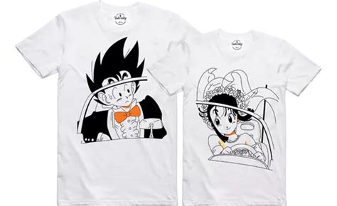 Playera T Shirt Novios Duo Pareja Goku Milk Just Married Meses Sin