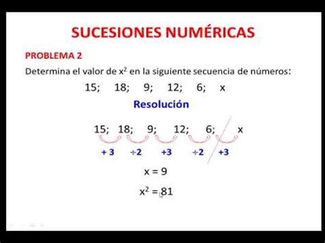 RAZONAMIENTO MATEMÁTICO Sucesiones Numéricas 6to Grado YouTube