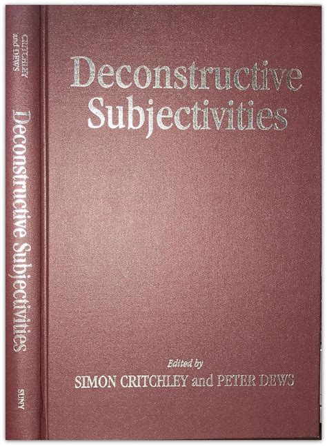 Amazon Deconstructive Subjectivities Suny Series In Contemporary