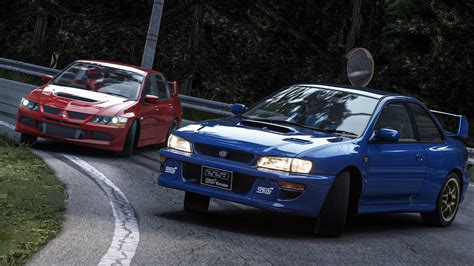 AWD TOUGE BATTLE Subaru 22B Vs Mitsubishi Evo 8 Assetto Corsa 4K