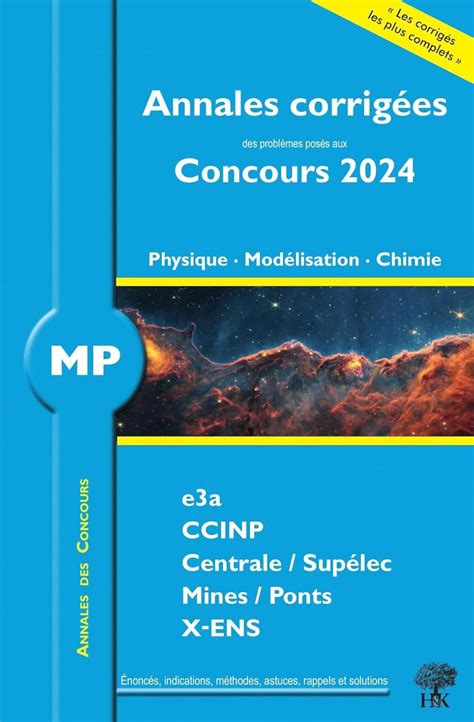 Annales corrigées des problèmes posées aux Concours 2024 MP Physique