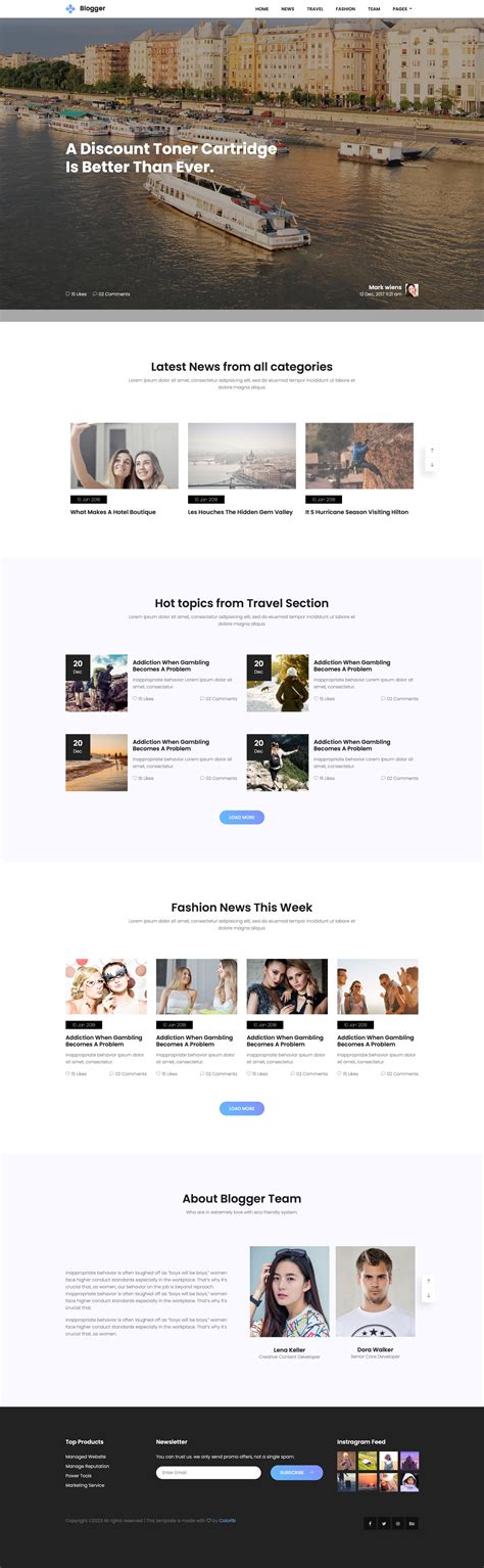 Blogger - Free Bootstrap Blog HTML Template