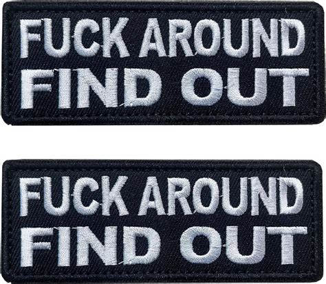 Amazon Poshfusion Fuck Around And Find Out Sign Patches Pcs Embroidered Funny Tactical