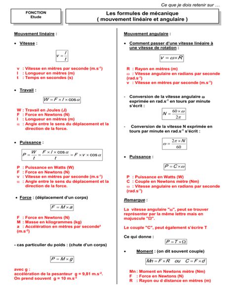 Découvrir 75 imagen formule du couple mécanique fr thptnganamst edu vn