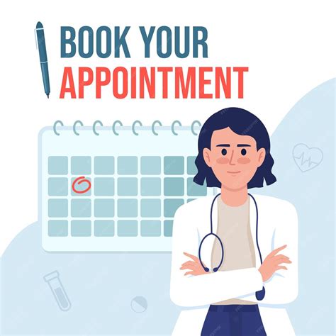 premium vector book doctor appointment card template