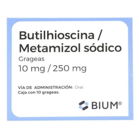 Butilhioscina Metamizol S Dico Mg Mg Grageas Walmart