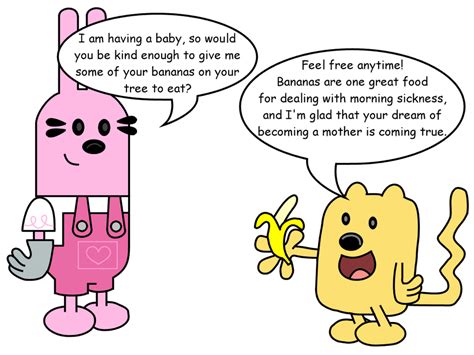 Widget asking Wubbzy for his bananas... by dev-catscratch on DeviantArt