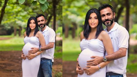 Pregnant Sonam Kapoor Flaunting Baby Bump In Her Maternity Photoshoot