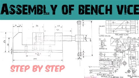 Machine Vice Assembly Drawing Top View Hill Tonpainting