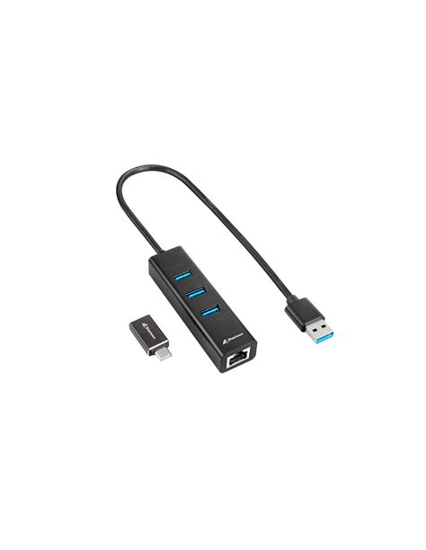 Sharkoon Hub USB 3 0 Hub 3 Puertos USB 3 2 RJ45