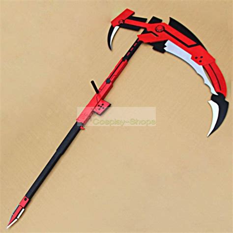 Custom Cheap RWBY Ruby Crescent Rose Red Scythe Cosplay Prop In RWBY ...