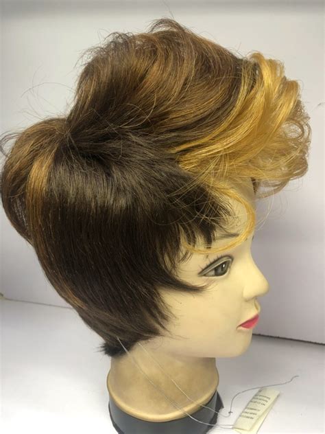 Human Hair Pixie Wig High Quality Brown Blend Pixie Wig By Kecraftshop