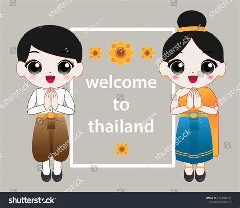 Welcome Thailand Cartoon Vector Stock Vector (Royalty Free) 1174904737 | Shutterstock