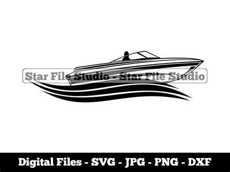 Speed Boat Logo Svg Speed Boat Svg Speedboat Svg Motor Boat Svg