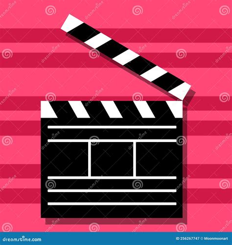 Flat Image Of Clapperboard Vector Illustration Stock Vector