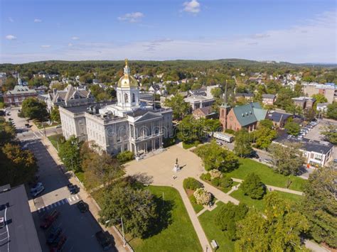 New Hampshire State House, Concord, NH, USA Stock Image - Image of capital, aerial: 168179125