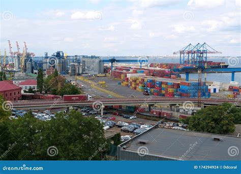 Panorama View of Odessa Port in Ukraine Editorial Stock Image - Image ...