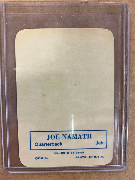 1970 Topps Super Glossy Joe Namath 29 HOF Free Shipping EBay