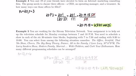 Mgf 1106 Math For Lib Arts I Section 11 2 Permutations Youtube