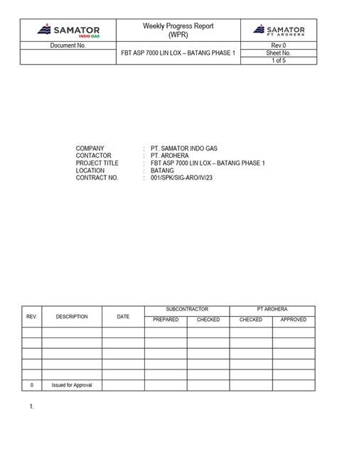 Weekly Report Template | PDF