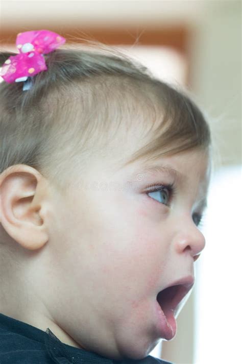 Portrait of a Little Girl with Green Eyes Stock Image - Image of ...